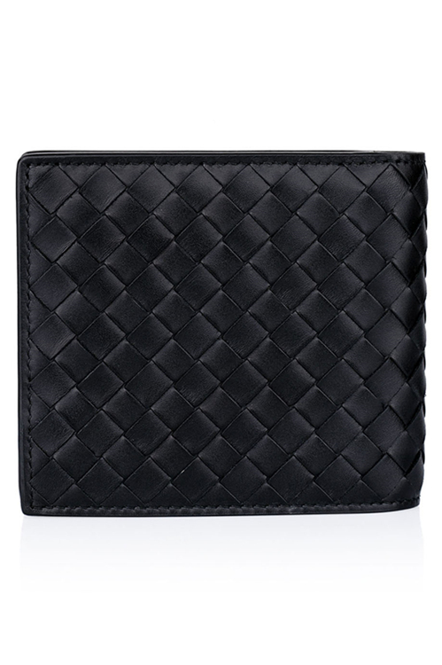 Bottega Veneta/葆蝶家 男士短款牛皮两折钱包113993