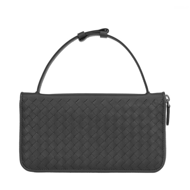 Bottega Veneta/葆蝶家 男士长款牛皮拉链手拿包169730