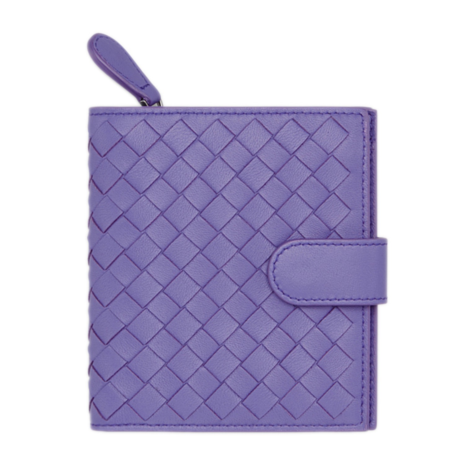 【包邮包税】Bottega Veneta/葆蝶家 女士紫色羊皮经典编织钱包 121059 V001N 5114