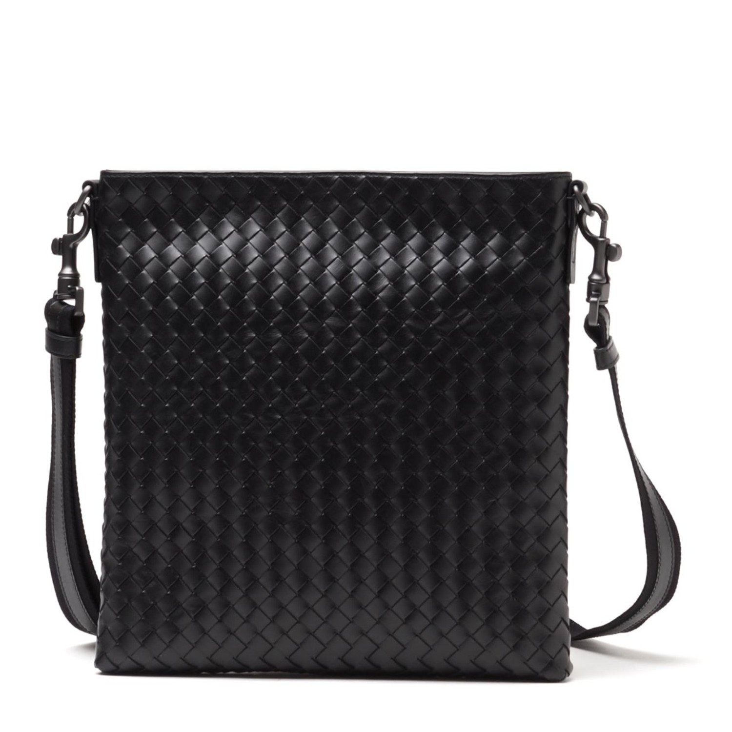 【包邮包税】Bottega Veneta/葆蝶家 男士黑色牛皮斜挎包 276357 V465C 1000