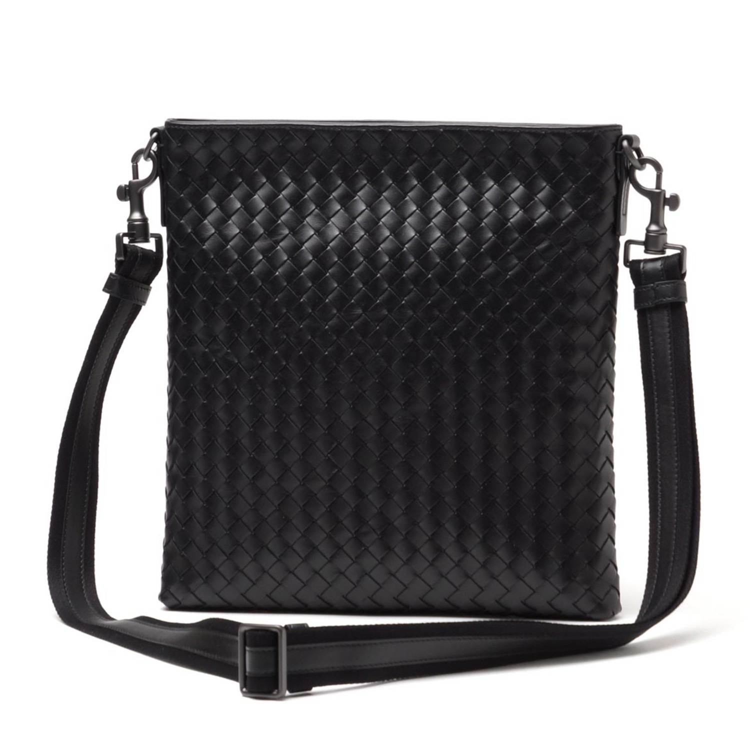 【包邮包税】Bottega Veneta/葆蝶家 男士黑色牛皮斜挎包 276357 V465C 1000
