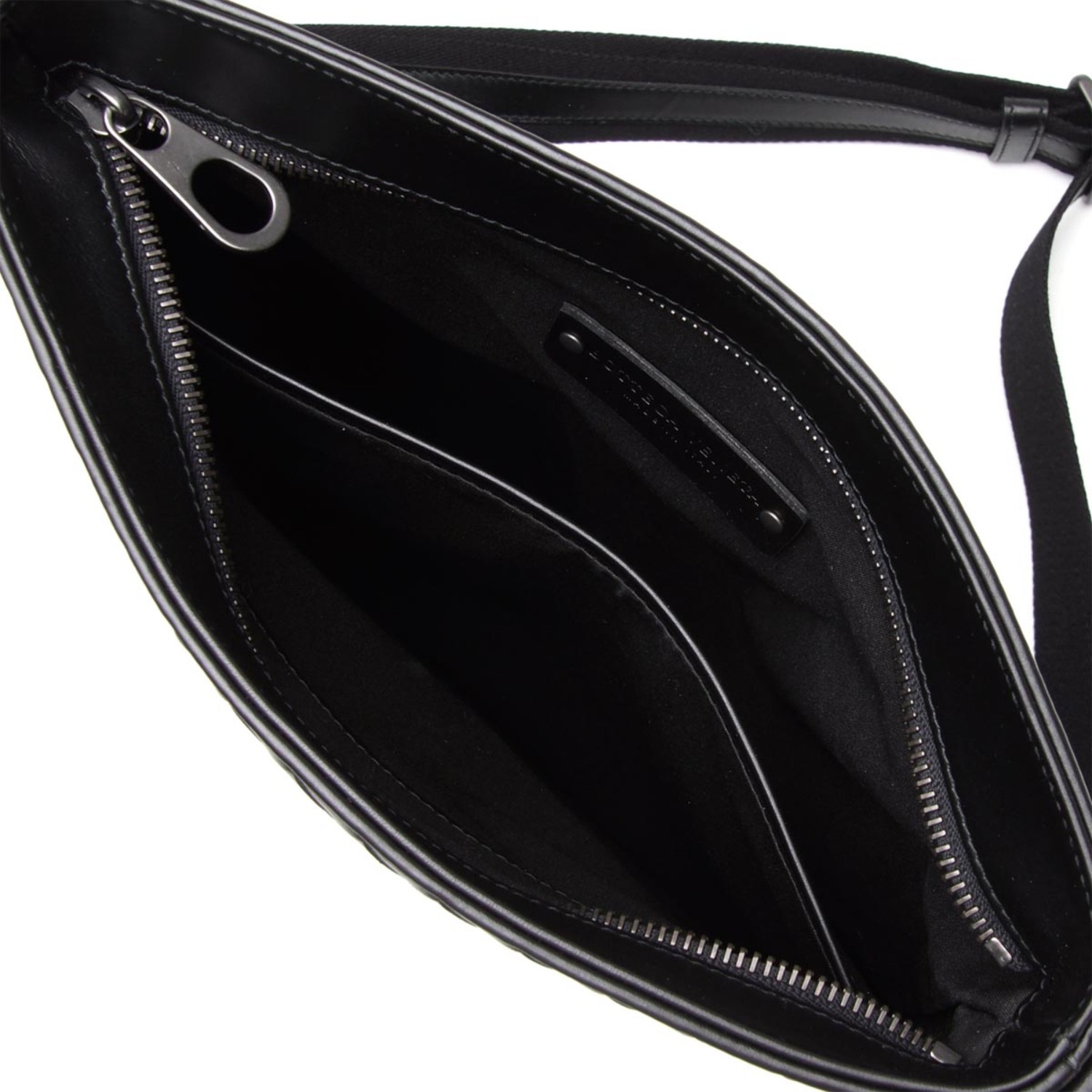 【包邮包税】Bottega Veneta/葆蝶家 男士黑色牛皮斜挎包 276357 V465C 1000