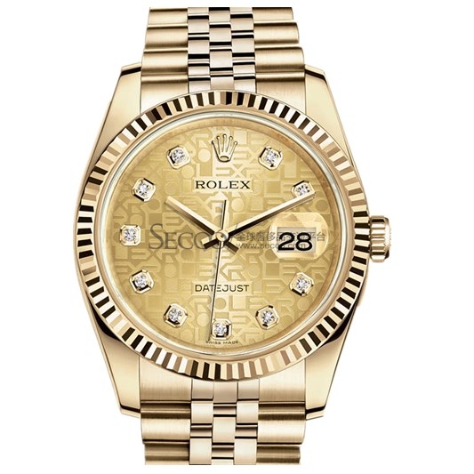 ROLEX(劳力士) 日志型系列男士机械腕表 116238香槟色电脑盘钻石刻度