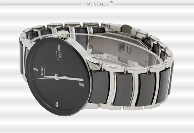 RADO/雷达晶萃系列自动机械镶钻陶瓷男表R30941702