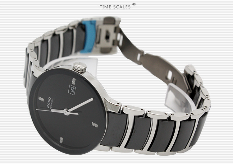 RADO/雷达晶萃系列自动机械镶钻陶瓷男表R30941702