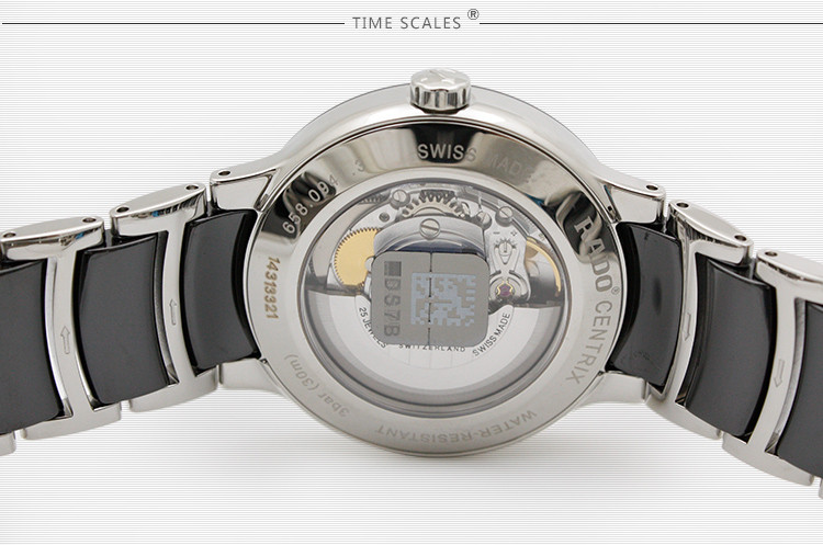 RADO/雷达晶萃系列自动机械镶钻陶瓷男表R30941702