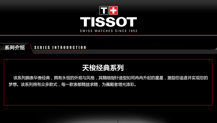 TISSOT/天梭 石英男士手表 T033.410.11.013.01