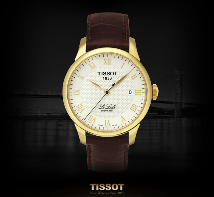 TISSOT/天梭手表力洛克系列男士手表皮带机械男表T41.5.413.73