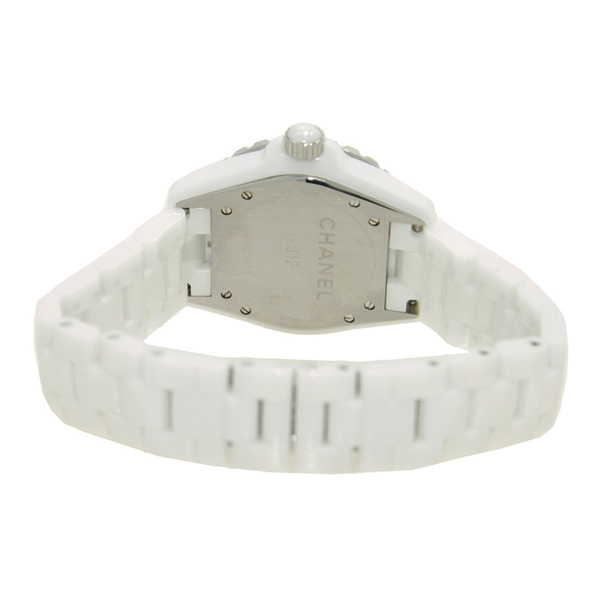 CHANEL/香奈儿J12系列白陶瓷机械镶钻中性表H1629