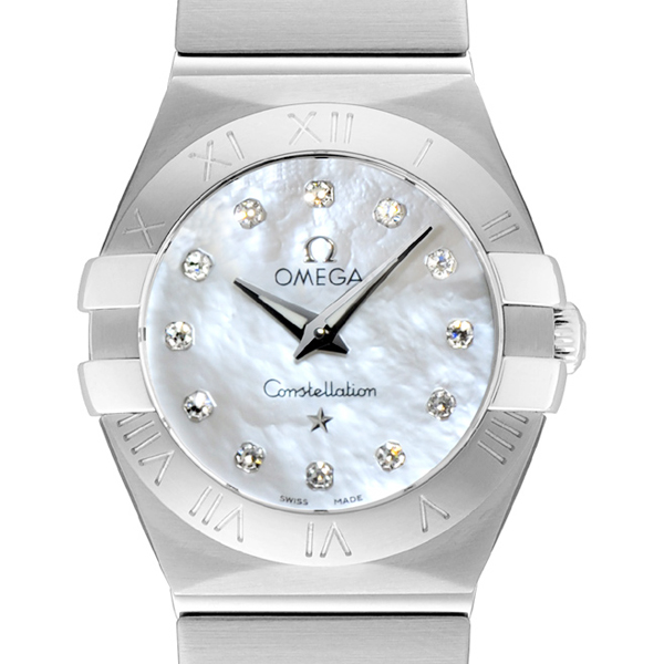OMEGA/欧米茄星座磨砂精钢石英女表(123.10.24.60.55.001)