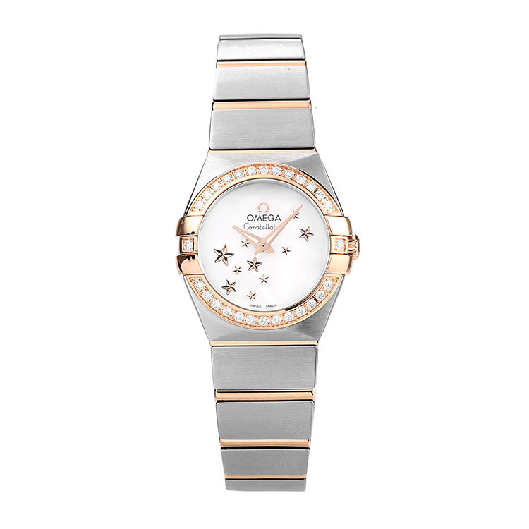 OMEGA/欧米茄星座精钢石英女表(123.25.24.60.05.002)