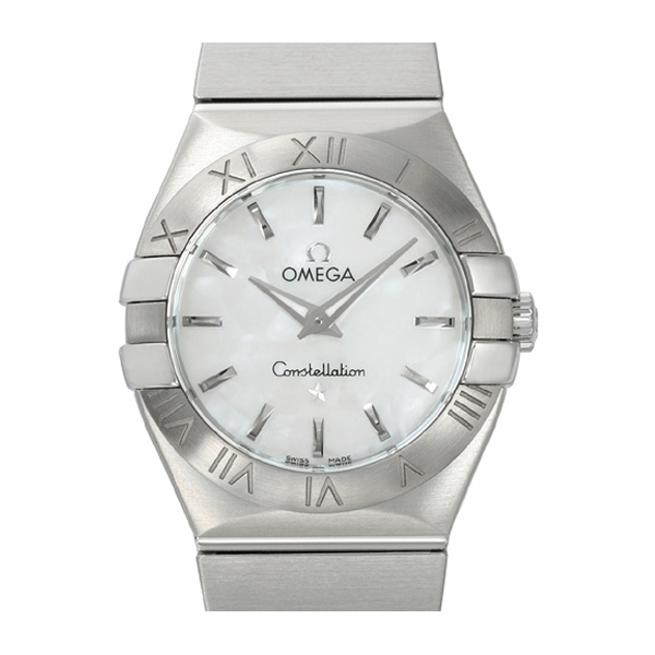 OMEGA/欧米茄星座磨砂精钢石英女表(123.10.27.60.05.001)