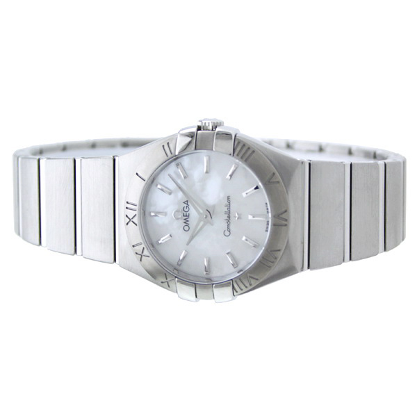 OMEGA/欧米茄星座磨砂精钢石英女表(123.10.27.60.05.001)