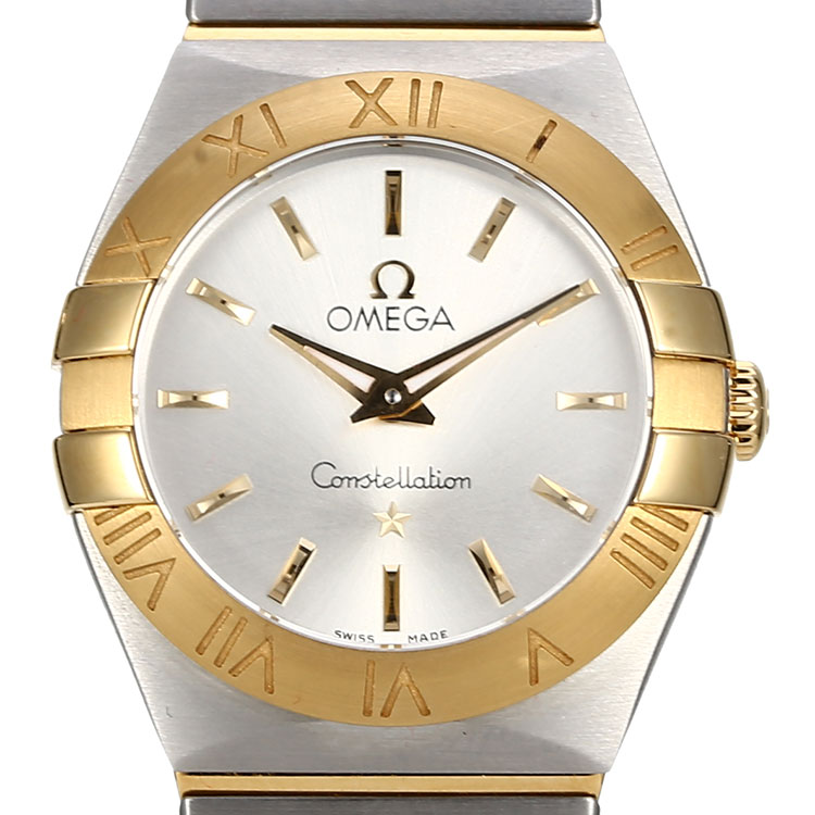 OMEGA/欧米茄星座磨砂金钢石英女表(123.20.24.60.02.002)