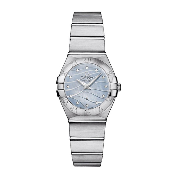 OMEGA/欧米茄星座磨砂精钢石英女表(123.10.24.60.57.001)