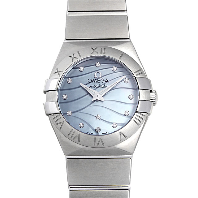 OMEGA/欧米茄星座磨砂精钢石英女表(123.10.24.60.57.001)