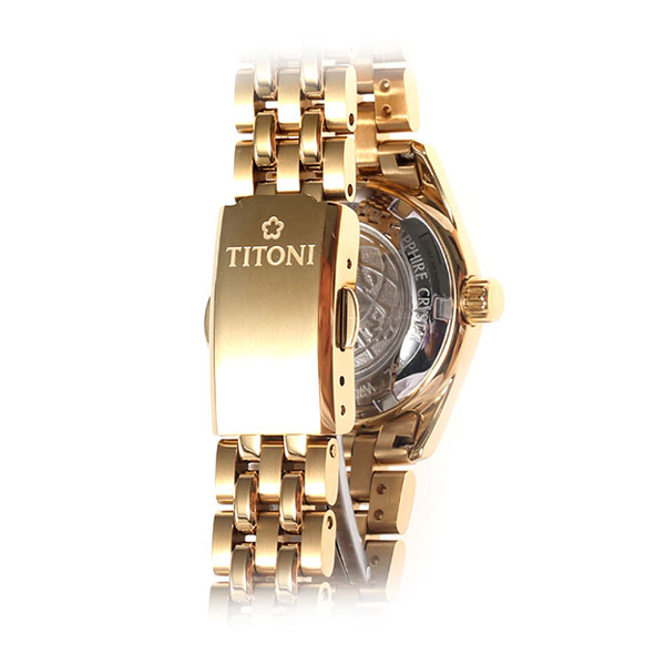 TITONI/梅花宇宙自动机械女士手表(728 G-306)全球联保