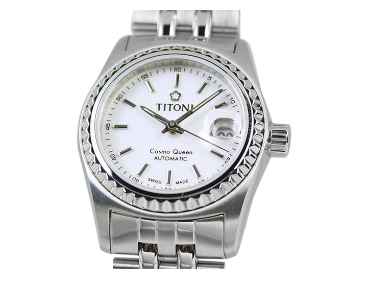TITONI/梅花宇宙自动机械女士手表(728 S-310)全球联保