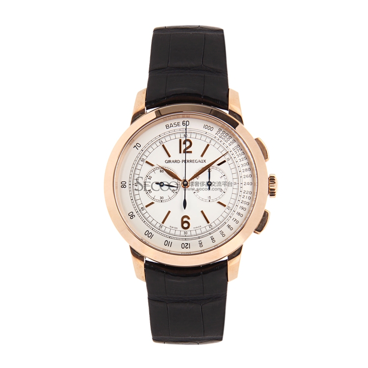 GP-Girard Perregaux/芝柏 1966系列玫瑰金男士机械腕表49539-52-151-BK6A