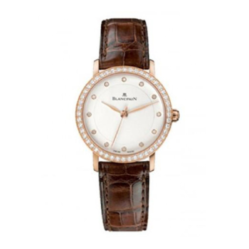 BLANCPAIN/宝珀18K金镶钻 机械女表 6102-2987-55A