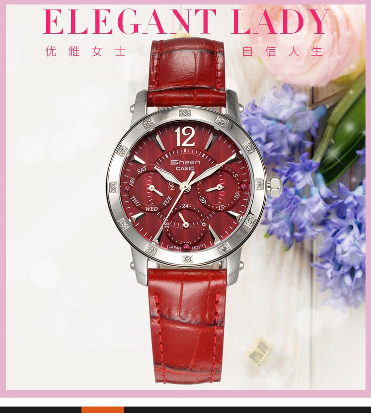 CASIO/卡西欧手表 SHEEN系列商务石英女表SHN-3012L-4A