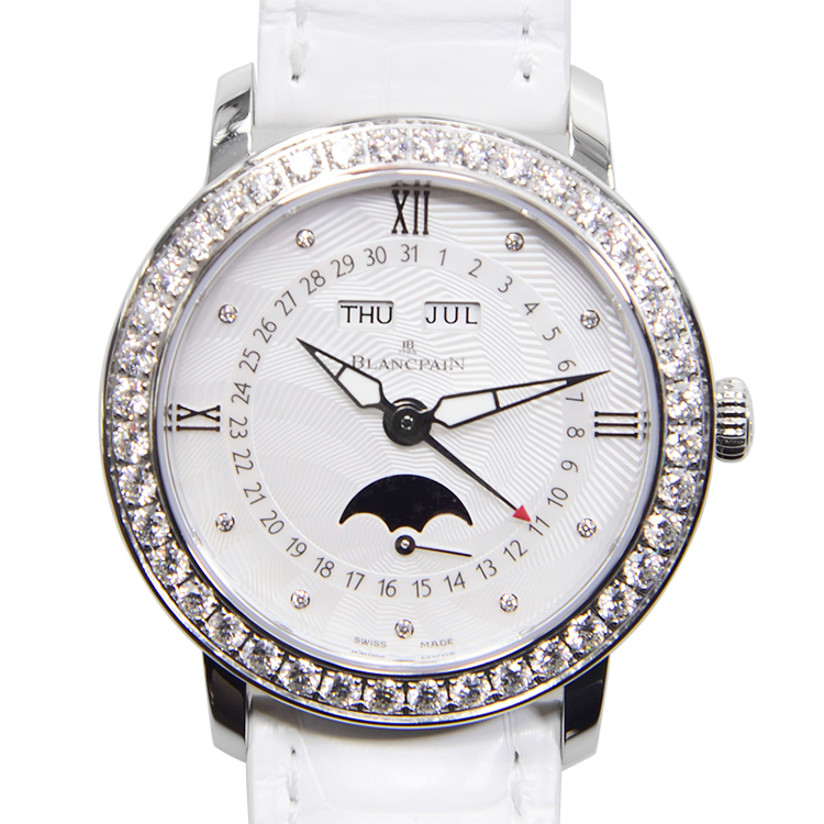 BLANCPAIN/宝珀 月相镶钻 机械女表 3663A-4654-55B