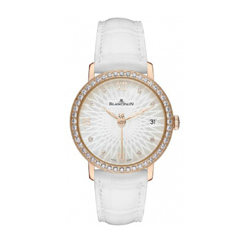 BLANCPAIN/宝珀 玫瑰金 珍珠母贝日历 镶钻女表 6604-2944-55A