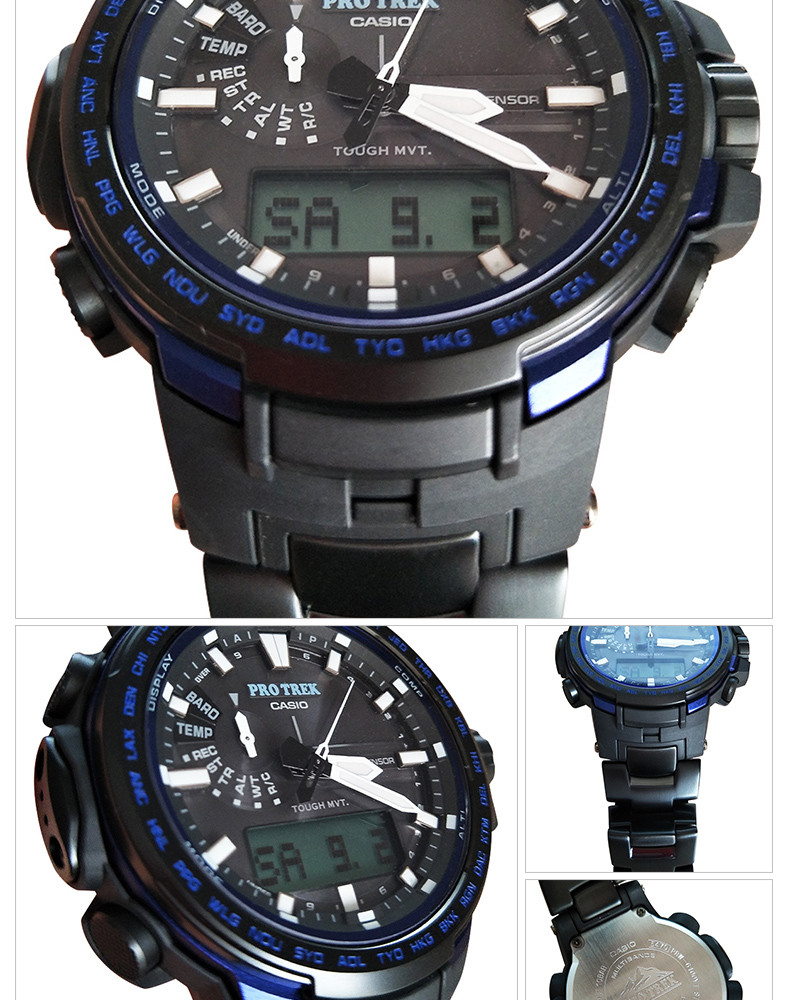 CASIO/卡西欧 户外运动男表多功能电波表PRW-6100YT-1BPR