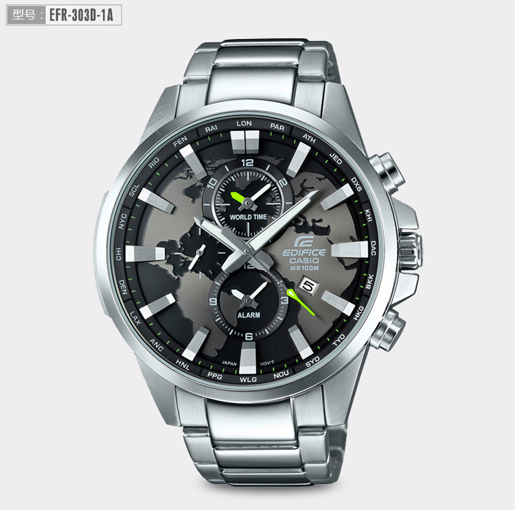 CASIO/卡西欧男士防水休闲商务石英手表 EFR-303D-1AVUPR