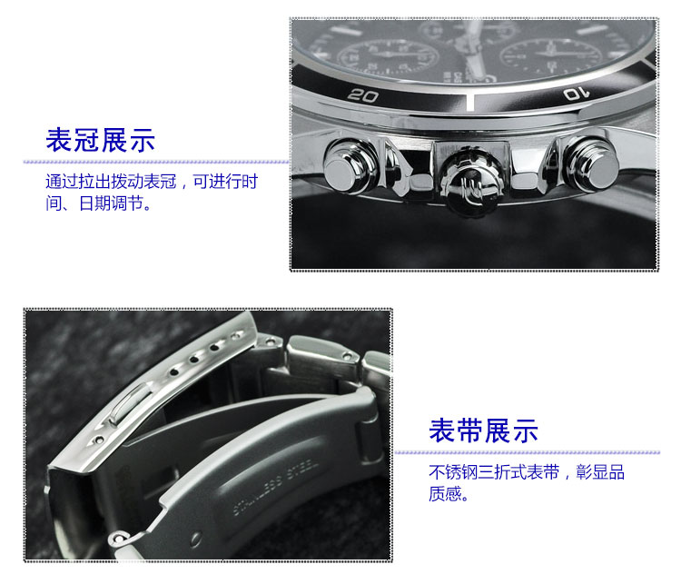 CASIO/卡西欧正品圆盘手表男士石英表CASIO防水手表指针腕表EFR-526D-1AVUPF