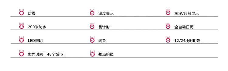 CASIO/卡西欧手表女夏日沙滩主题女士石英表运动女表BGA-220B-2APR