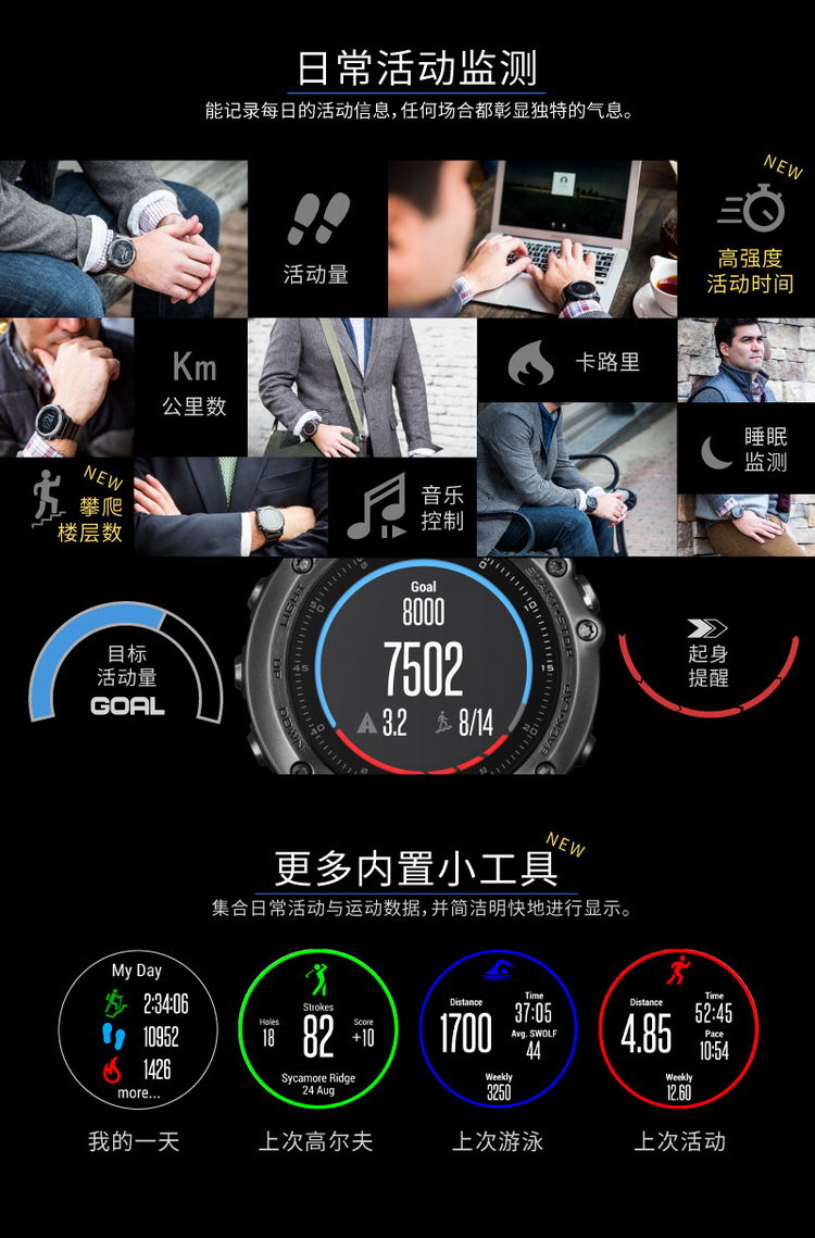 Garmin/佳明Fenix3 HR飞耐时3 HR英文光电心率GPS登山跑步运动手表