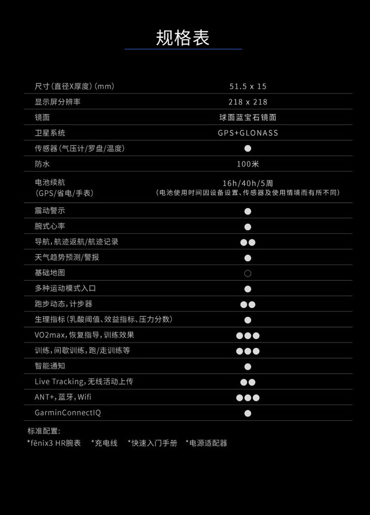 Garmin/佳明Fenix3 HR飞耐时3 HR英文光电心率GPS登山跑步运动手表