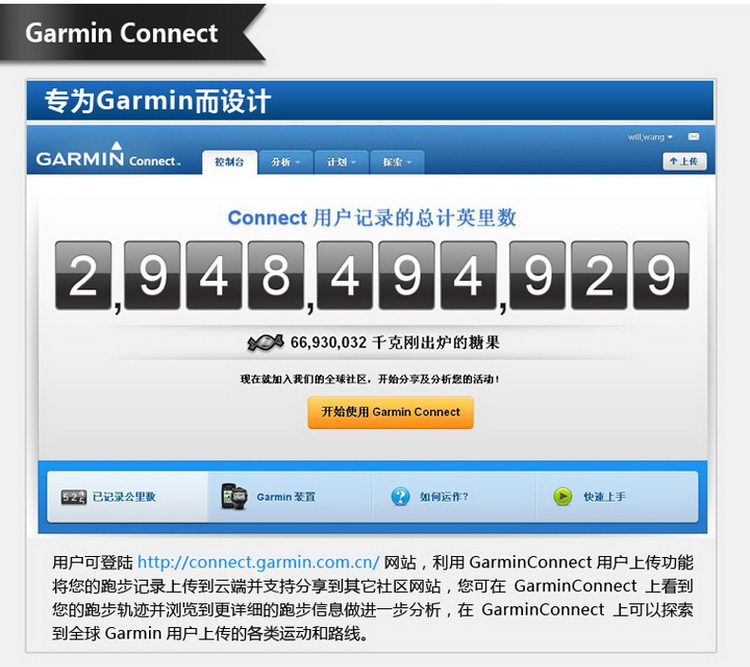 Garmin/佳明 forerunner10 gps跑步运动手表 防水男女士情侣表