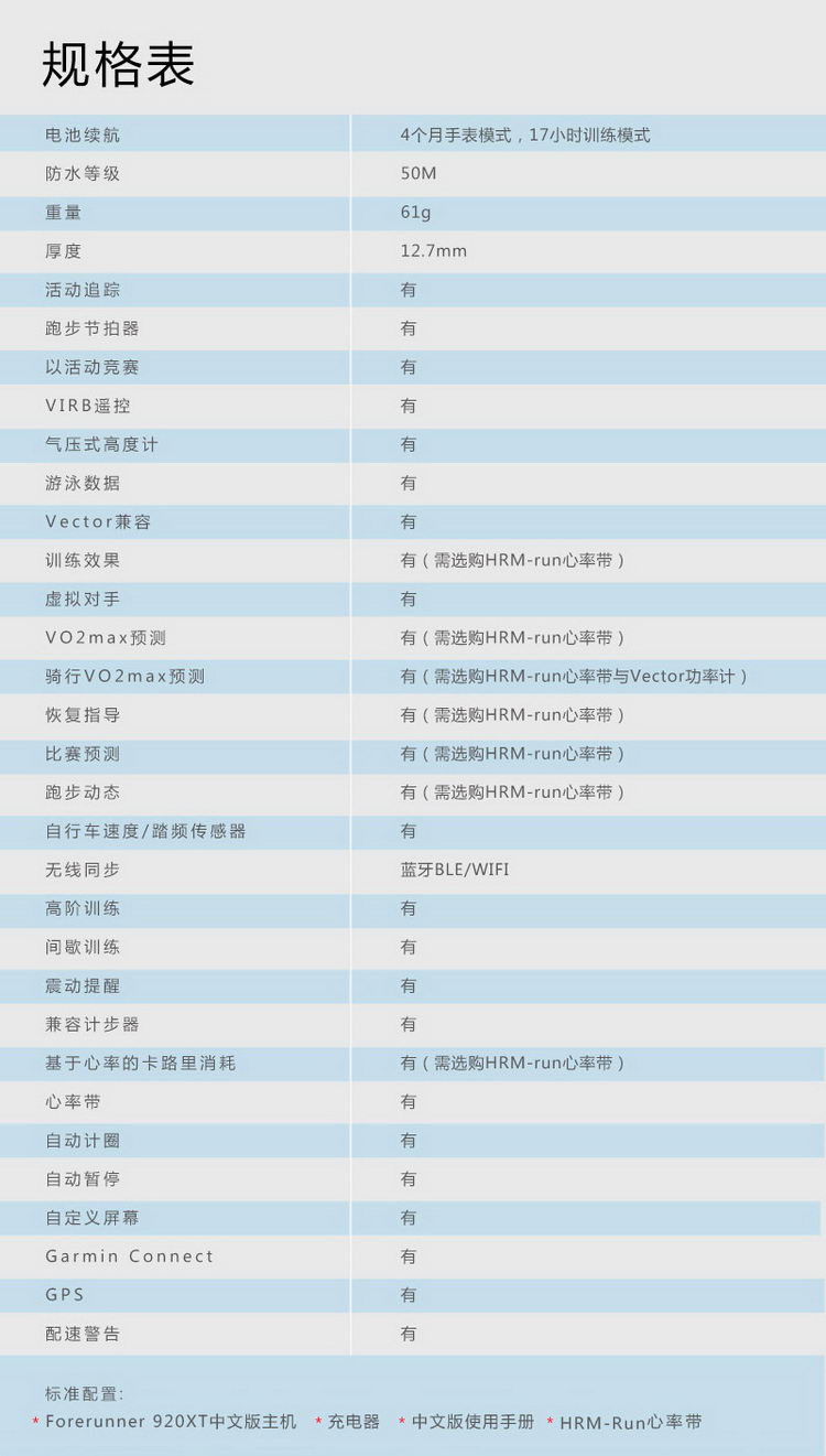 Garmin/佳明 Forerunner 920XT GPS 跑步骑行游泳手表
