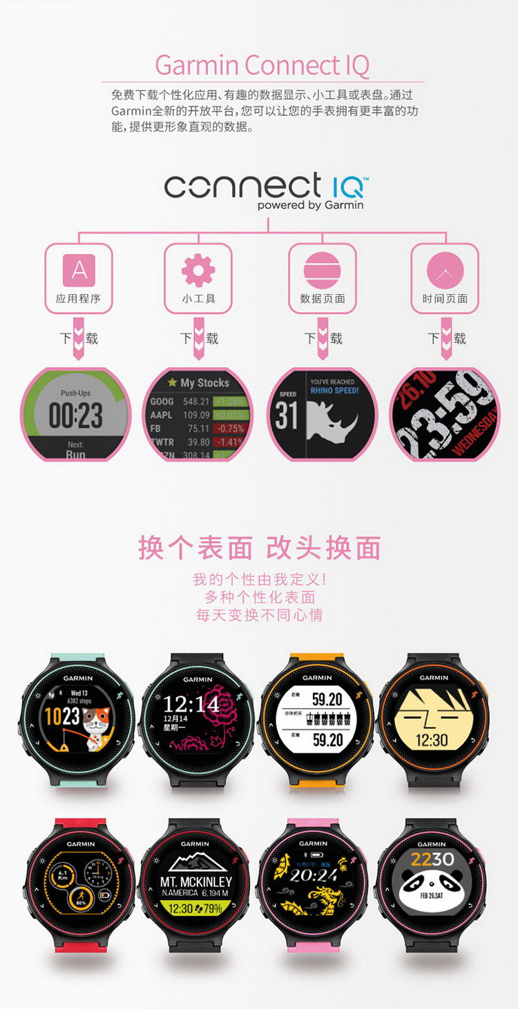 GARMIN/佳明 Forerunner235 GPS智能跑步腕表 光电心率运动手表