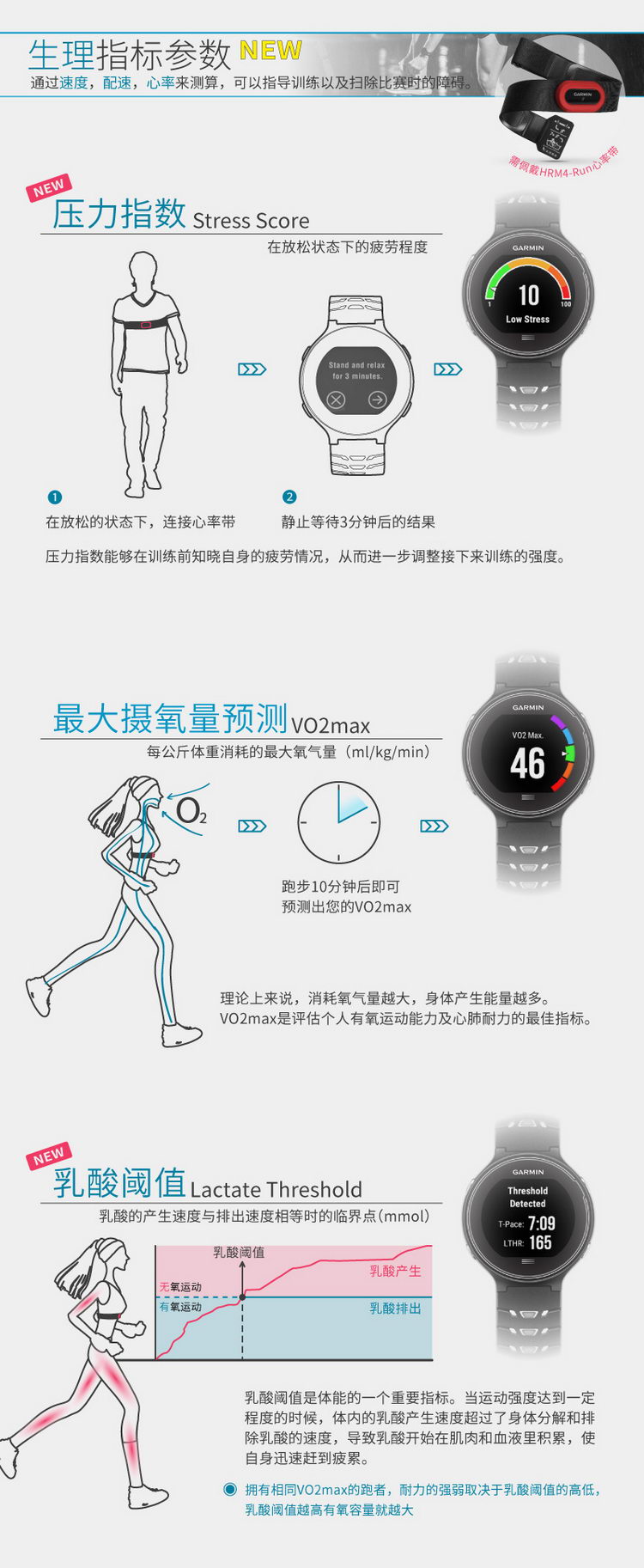 Garmin/佳明forerunner630英文版 智能跑步腕表gps运动手表心率带生理指标