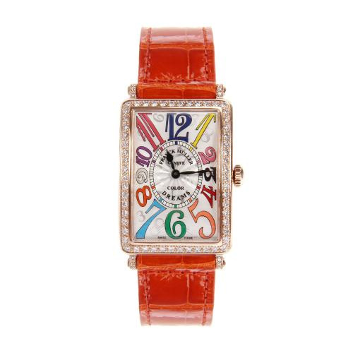 Franck Muller/法兰克穆勒玫瑰彩色时间石英腕表 952QZ