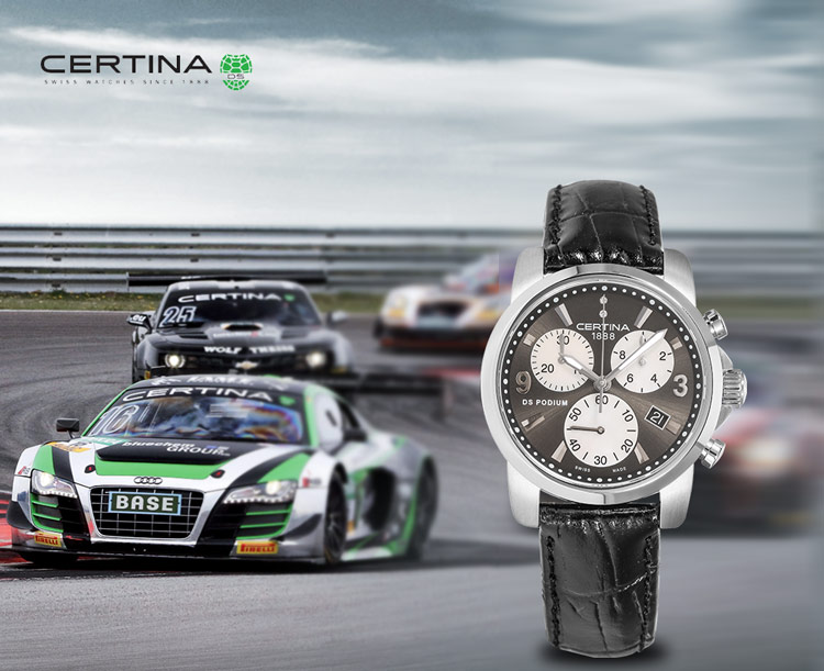 certina/雪铁纳 瑞士皮带蓝宝石表镜石英女表C001.217.16.056.00