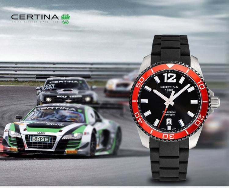 certina/雪铁纳 瑞士时尚蓝宝石男士石英腕表C013.410.27.057.00