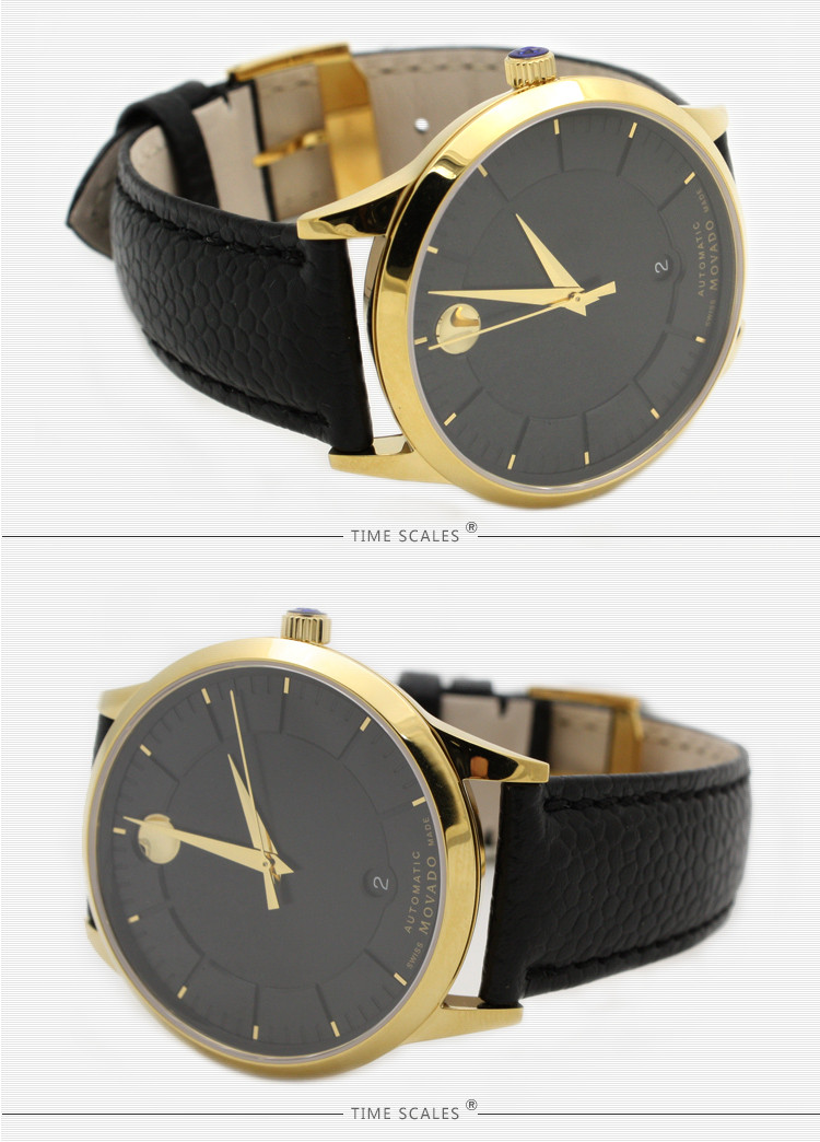 MOVADO/摩凡陀瑞动系列日历自动机械皮革男表0607021