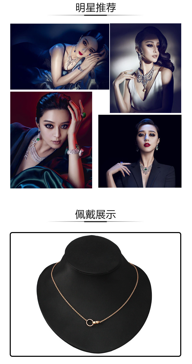 CARTIER/卡地亚 18K玫瑰金LOVE双环项链挂坠 B7212300