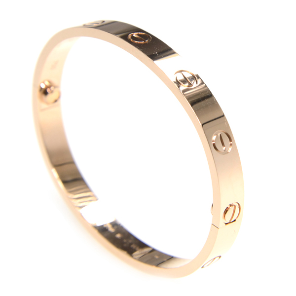 CARTIER/卡地亚LOVE系列18K玫瑰金手镯B6035600金色 16-20#