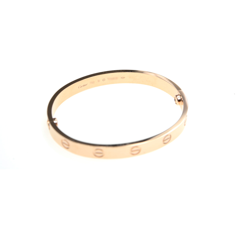 CARTIER/卡地亚LOVE系列18K玫瑰金手镯B6035600金色 16-20#
