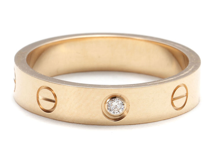 CARTIER(卡地亚) CARTIER/卡地亚love18K玫瑰金钻石女士戒指\指环B4050700