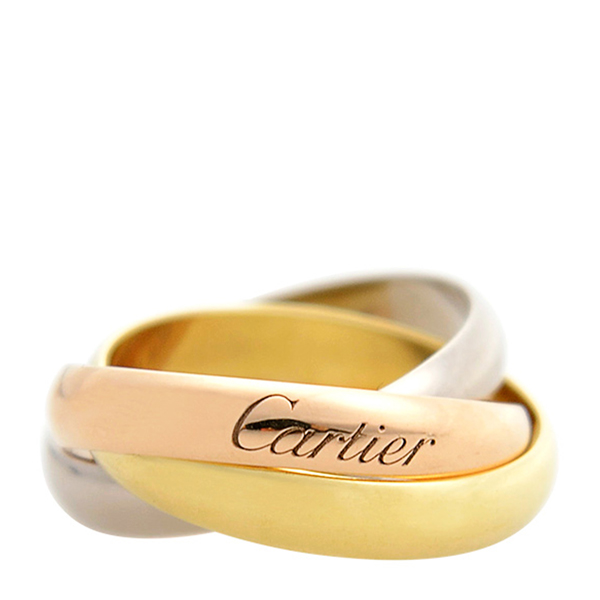 CARTIER/卡地亚 TRINITY系列三色K金戒指B4052700 44-66#