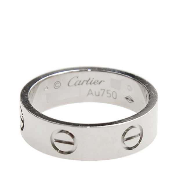CARTIER/卡地亚love系列18K白金戒指B4084700银色 46-66#