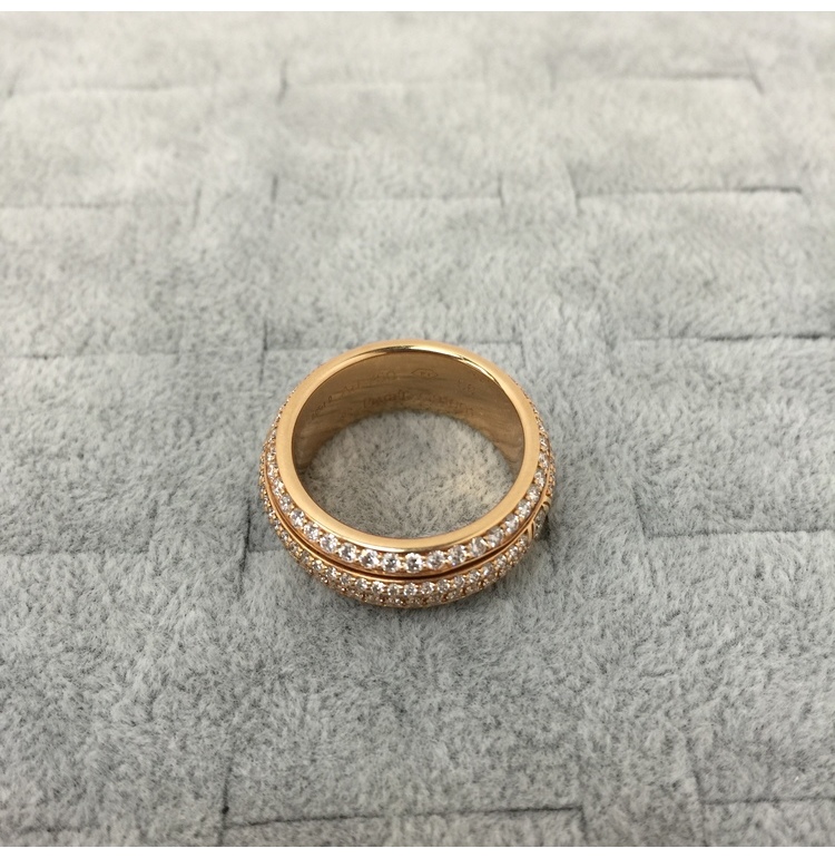 PIAGET(伯爵) Possession系列18k黄金满钻戒指56#
