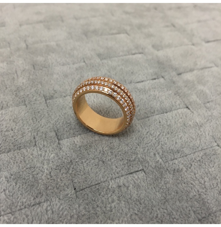PIAGET(伯爵) Possession系列18k黄金满钻戒指56#