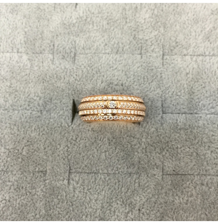 PIAGET(伯爵) Possession系列18k黄金满钻戒指56#